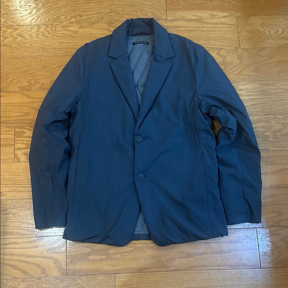 Theory Black Sz M Quilted Jacket